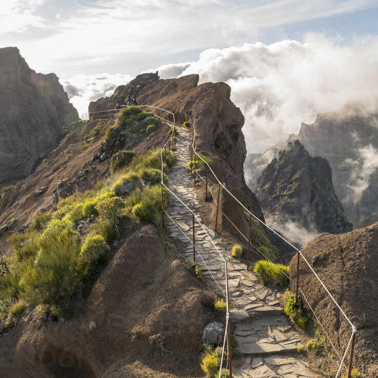Vereda do Areeiro, the trail that links Pico Ruivo to Pico do Arieiro. Funchal, Madeira, Portugal, Atlantic, Europe